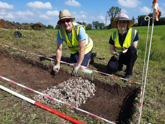 Volunteers excavating a famine road in Boho, Co. Fermanagh