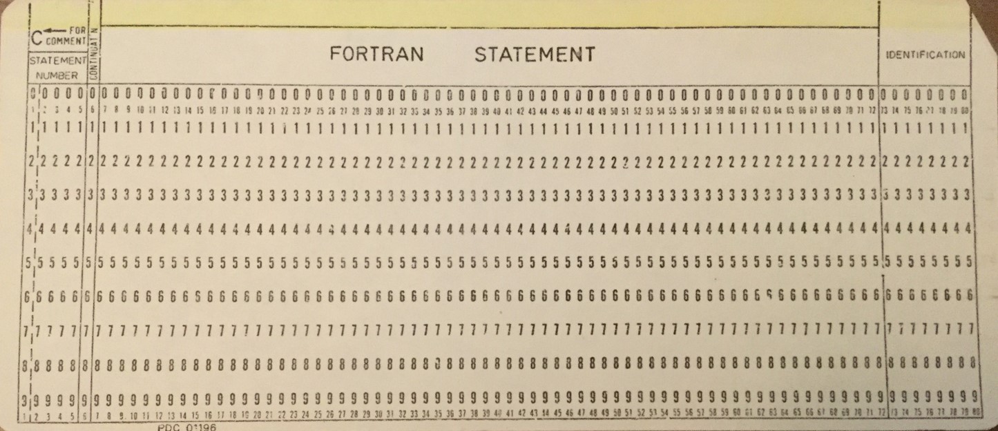 Old computer card - how we used to put data and instructions into computers