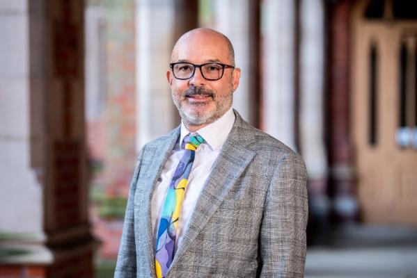 photo of Daniel Muijs under cloister at Queen's University Belfast