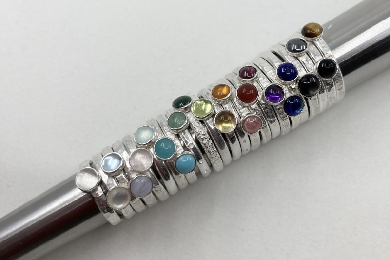 stacking rings - silversmithing