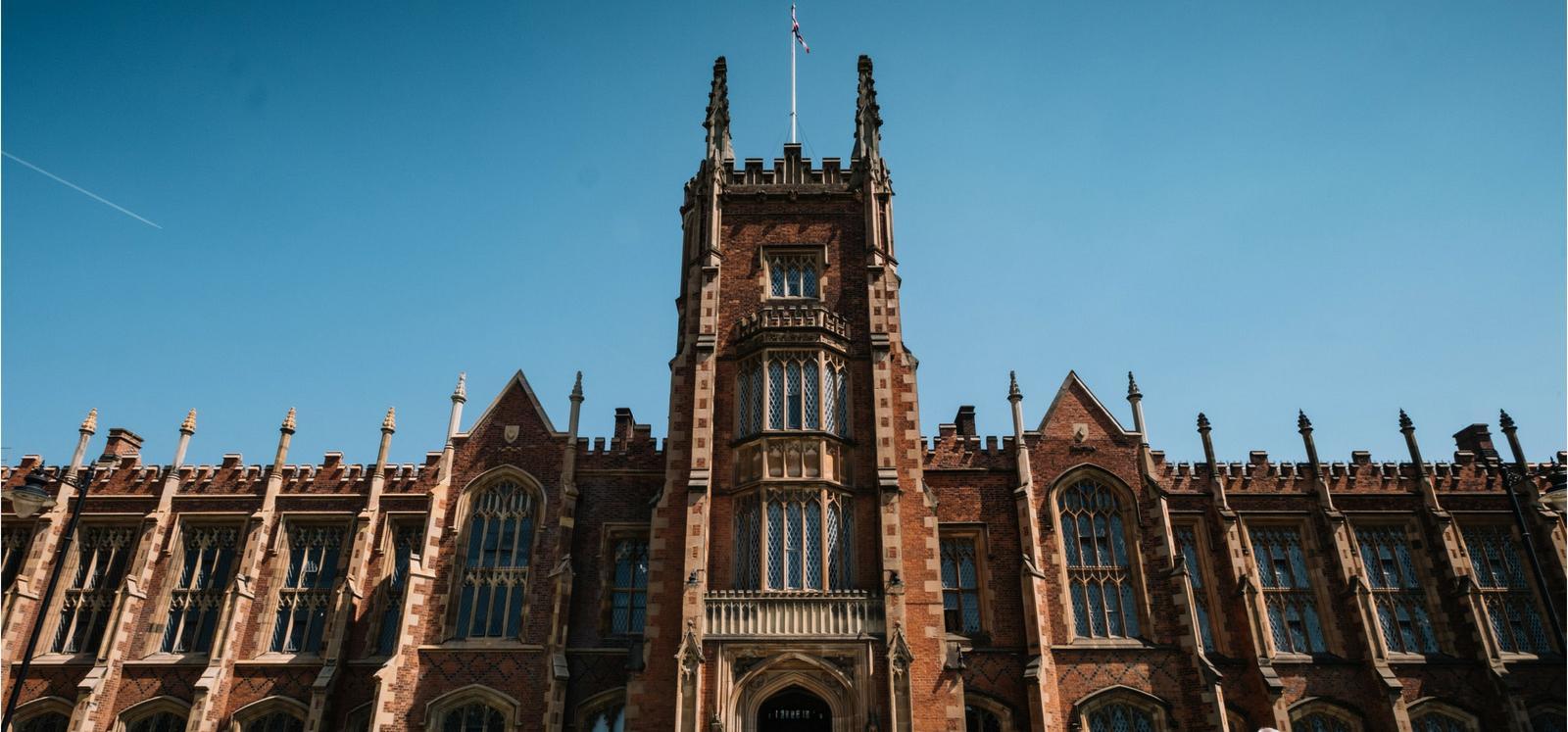 Lanyon Building facade and tower in the summer