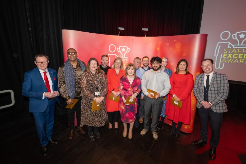 Image shows the 2022-23 Judging Panel, pictured with Co-Chairs Gillian Magee and Mairead Regan, and the President and Vice-Chancellor, Professor Sir Ian Greer